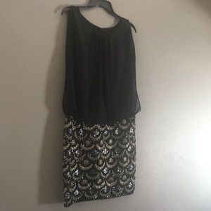 Chiffon top sequence skirt dress